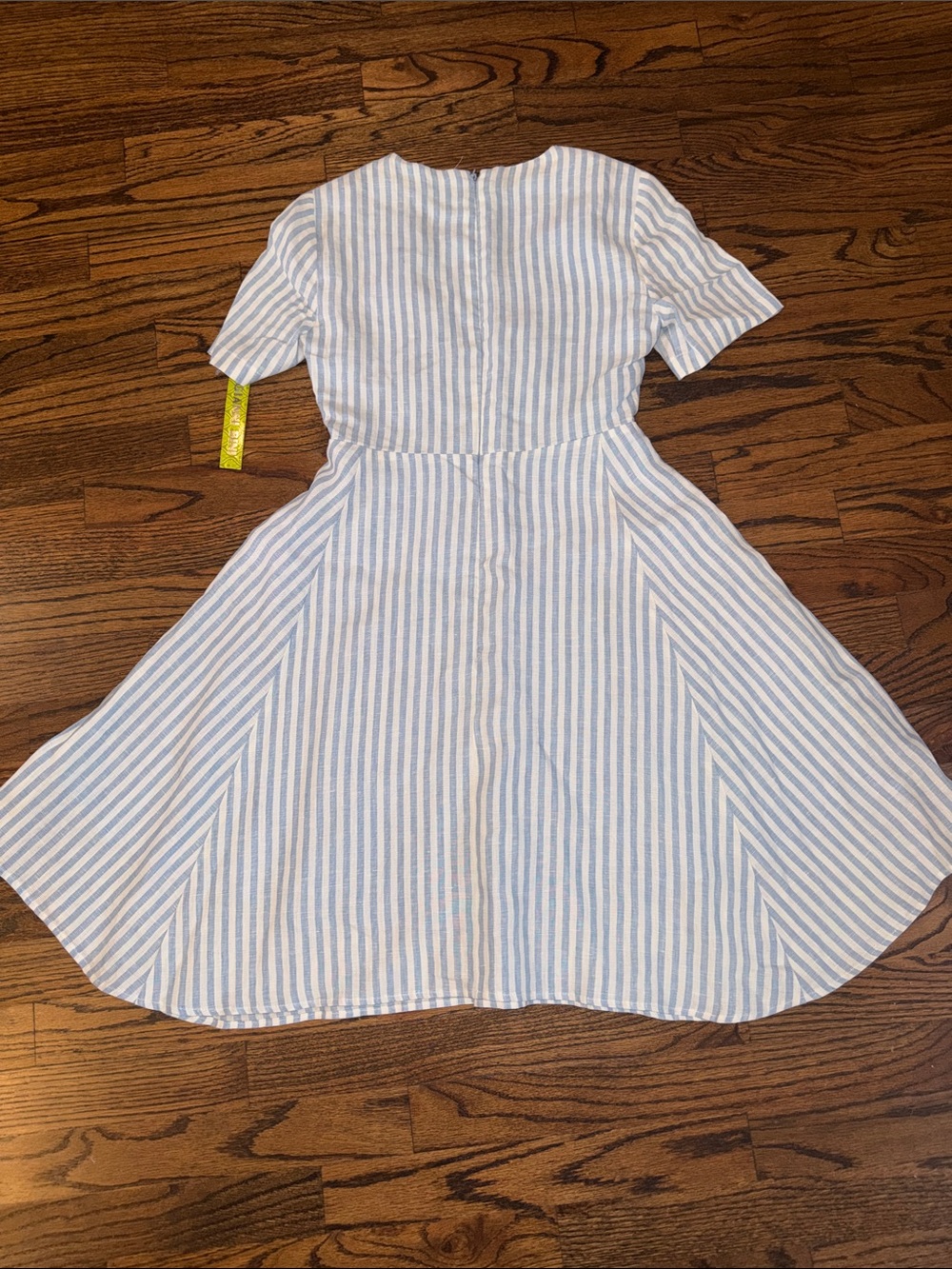NWT Gianni Bini Blue & White Stripe Dress with Red Embroidered Detail - Picture 3 of 5